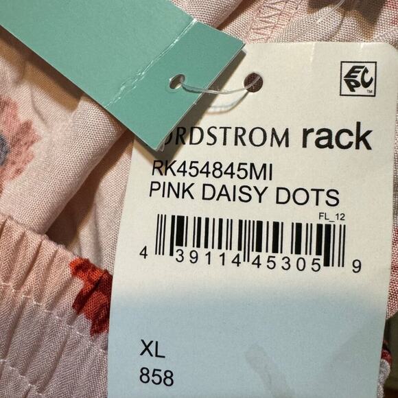 Abound Easy Flow Shorts in Pink Daisy Dots Size XL - Picture 4 of 4